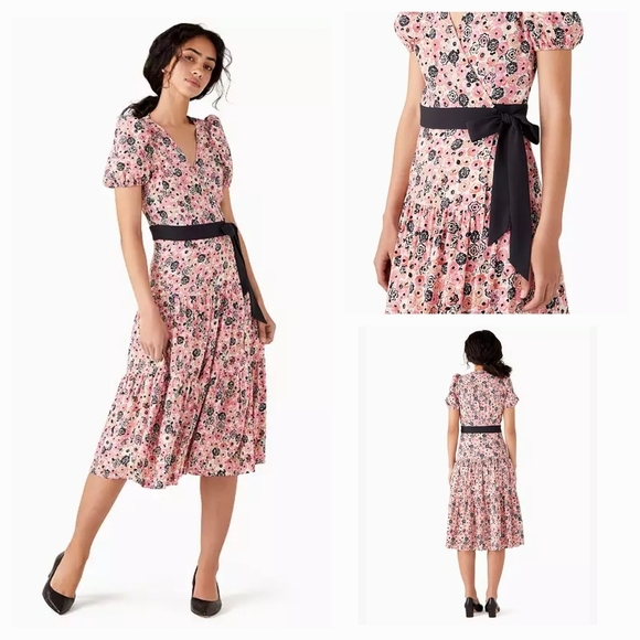 Kate Spade Rosette Blooms Wrap Dress - Picture 1 of 3